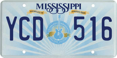 MS license plate YCD516