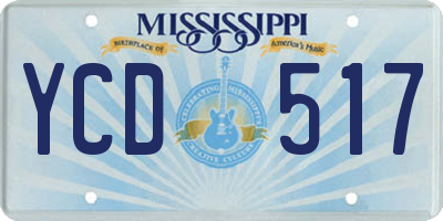 MS license plate YCD517