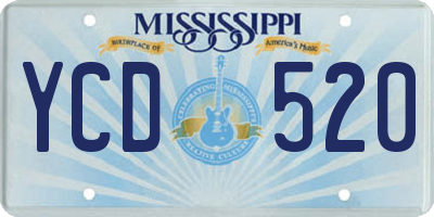MS license plate YCD520