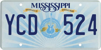 MS license plate YCD524