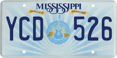 MS license plate YCD526