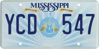 MS license plate YCD547