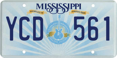 MS license plate YCD561