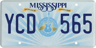 MS license plate YCD565