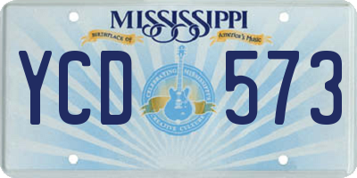 MS license plate YCD573