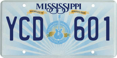 MS license plate YCD601