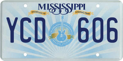 MS license plate YCD606