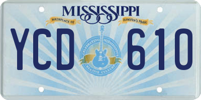 MS license plate YCD610