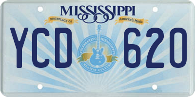 MS license plate YCD620