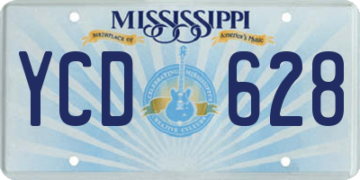 MS license plate YCD628