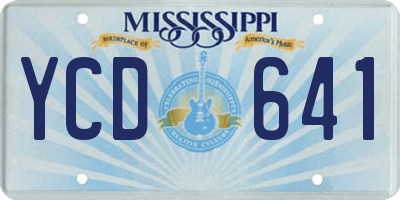 MS license plate YCD641