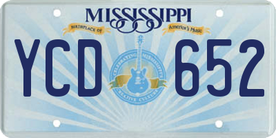 MS license plate YCD652