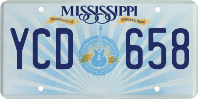 MS license plate YCD658