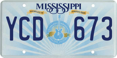MS license plate YCD673