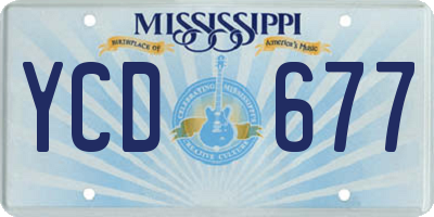MS license plate YCD677
