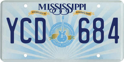 MS license plate YCD684