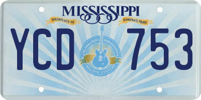 MS license plate YCD753
