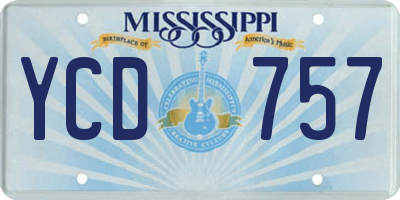 MS license plate YCD757