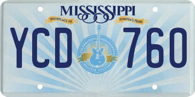 MS license plate YCD760