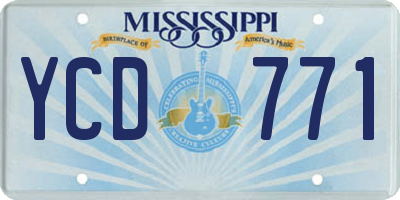 MS license plate YCD771