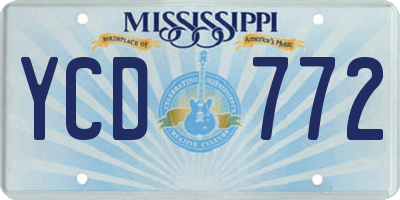 MS license plate YCD772