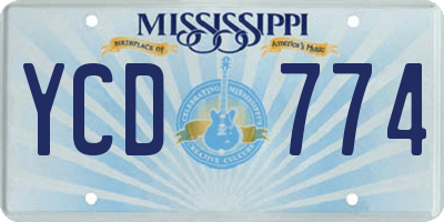 MS license plate YCD774