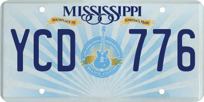 MS license plate YCD776