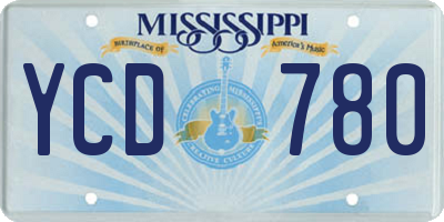 MS license plate YCD780