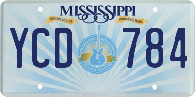 MS license plate YCD784