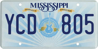 MS license plate YCD805