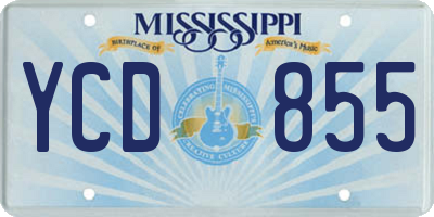 MS license plate YCD855