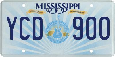 MS license plate YCD900