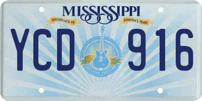 MS license plate YCD916