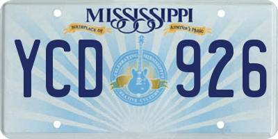 MS license plate YCD926