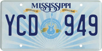 MS license plate YCD949