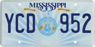 MS license plate YCD952