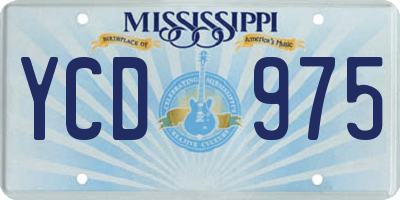 MS license plate YCD975