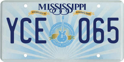 MS license plate YCE065