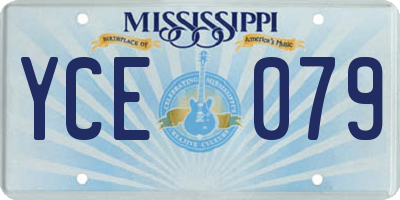 MS license plate YCE079