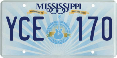 MS license plate YCE170