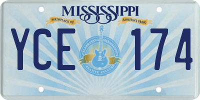 MS license plate YCE174
