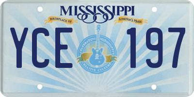 MS license plate YCE197
