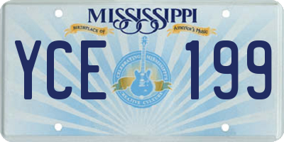 MS license plate YCE199