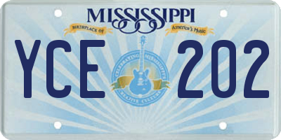 MS license plate YCE202