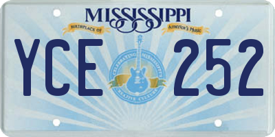 MS license plate YCE252
