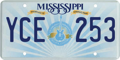MS license plate YCE253
