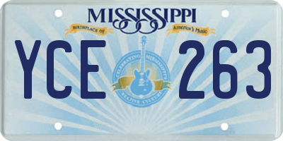 MS license plate YCE263