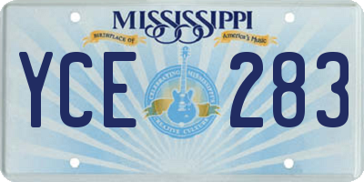 MS license plate YCE283