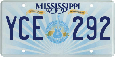 MS license plate YCE292