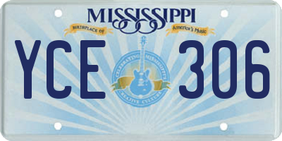 MS license plate YCE306